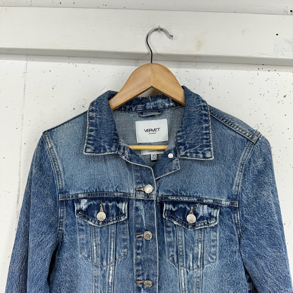 Vervet Size XS Distressed Jean Jacket - Picture 3 of 11